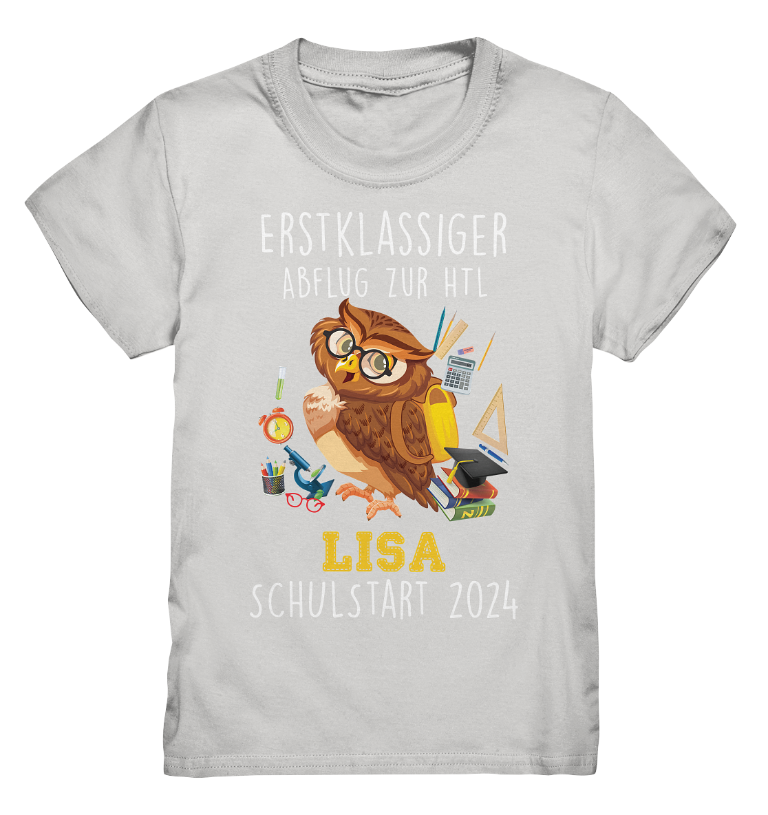 Kid's Shirt "Eule", Jahr, Schule und Name personalisierbar - Kids Premium Shirt